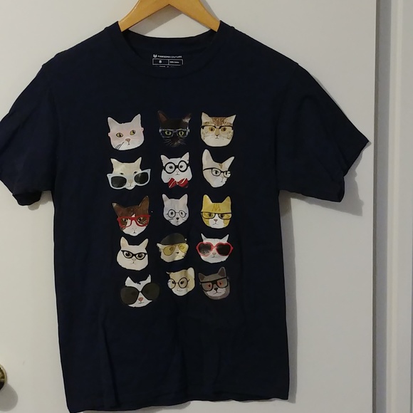 Pawsome Cat print tee - Picture 1 of 8